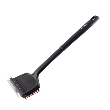 DYNA-GLO 18in Grill Brush w. Nylon Bristles and Stainless Steel Scraper DG18GBN-D